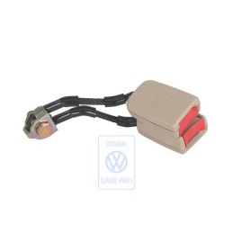 Γνήσιο VW Ασφάλεια Διπλής Ζώνης Ανοιχτό Μπεζ/Κόκκινο Φωτιάς - 1J0857488B FCR