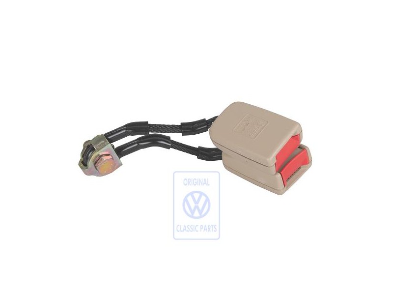 Γνήσιο VW Ασφάλεια Διπλής Ζώνης Ανοιχτό Μπεζ/Κόκκινο Φωτιάς - 1J0857488B FCR