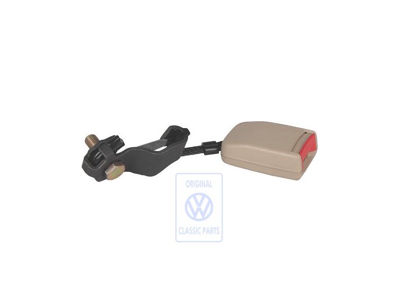 Γνήσιο VW Ασφάλεια Ζώνης Ανοιχτό Μπεζ/Κόκκινο Φωτιάς - 1J0857495B FCR