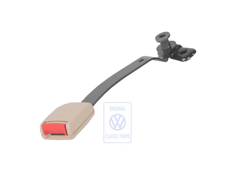 Γνήσιο VW Ασφάλεια Ζώνης Ανοιχτό Μπεζ/Κόκκινο Φωτιάς - 1J3858472B FCR