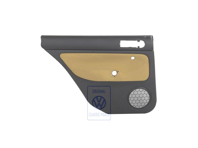 Γνήσιο VW Επένδυση Πόρτας (Ύφασμα) Μαύρο / Κίτρινο - 1J9867211Q GRE