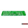 Γνήσιο VW Πινακίδα Min. Roz. 91 Unleaded Fuel - 034010105K