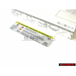 Γνήσιο VW Πινακίδα 'Προσοχή' Υψ. Τάση Σβήστε Κινητήρα - 8K0010520A