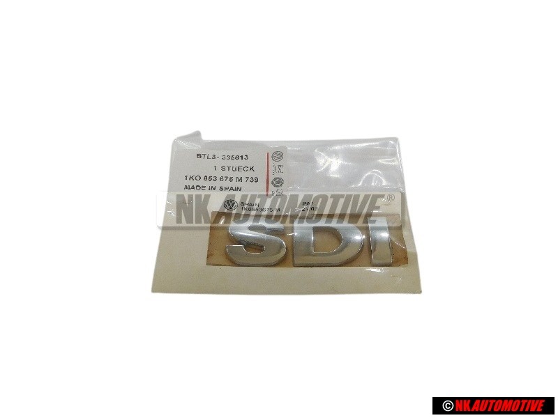 Γνήσιο VW SDI Οπίσθιο Σήμα Έμβλημα Χρωμέ - 1K0853675M 739