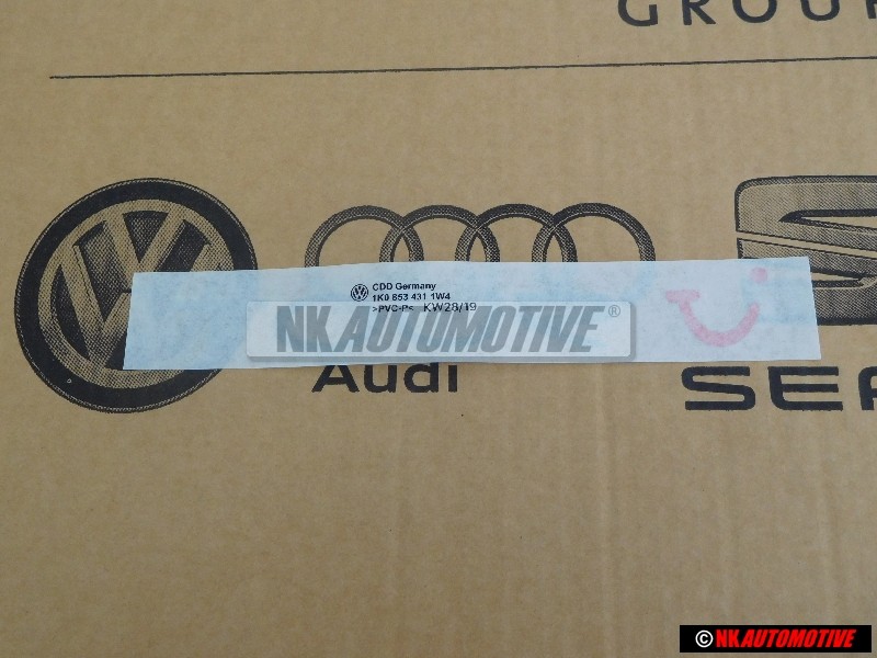 Γνήσιο VW Επιγραφή Μεμβράνης Ασημί - 1K0853431 1W4
