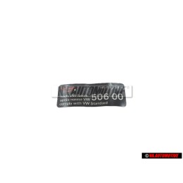 Γνήσιο VW Πινακίδα 'Λάδι Σύμφωνα Με Πρότυπο Vw' - 7D0010258H