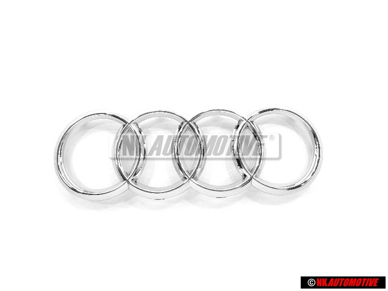 Γνήσιο Audi Δαχτυλίδια Εμπρόσθιο Σήμα Έμβλημα Μάσκας Χρωμέ - 4H0853605B 2ZZ