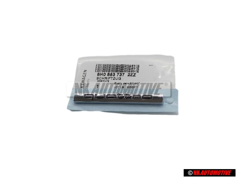 Γνήσιο Audi QUATTRO Οπίσθιο Σήμα Έμβλημα Χρωμέ - 8H0853737 2ZZ
