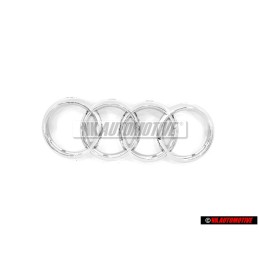 Γνήσιο Audi Δαχτυλίδια Εμπρόσθιο Σήμα Έμβλημα Μάσκας Χρωμέ - 4K8853605 2ZZ