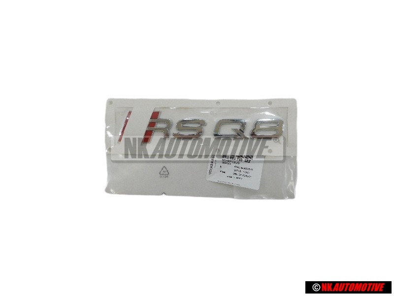 Γνήσιο Audi RSQ8 Οπίσθιο Σήμα Έμβλημα Χρωμέ Κόκκινο - 4M8853740 2ZZ