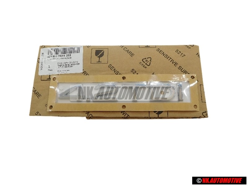 Γνήσιο Audi 4.2 TDI Οπίσθιο Σήμα Έμβλημα Χρωμέ - 4E0853743S 2ZZ
