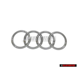 Γνήσιο Audi Δαχτυλίδια Εμπρόσθιο Σήμα Έμβλημα Μάσκας Χρωμέ - 4H0853605A