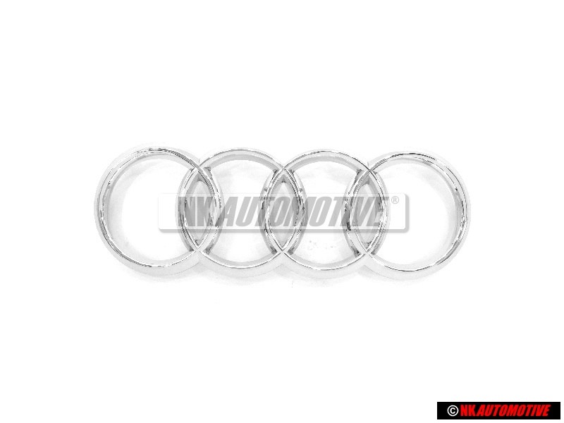 Γνήσιο Audi Δαχτυλίδια Εμπρόσθιο Σήμα Έμβλημα Μάσκας Χρωμέ - 4N0853605 2ZZ