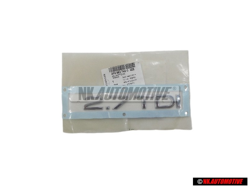 Γνήσιο Audi 2.7 TDI Οπίσθιο Σήμα Έμβλημα Χρωμέ - 4F0853743C 2ZZ