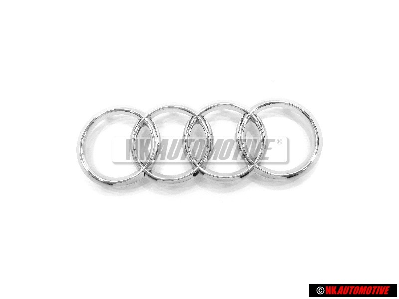 Γνήσιο Audi Δαχτυλίδια Εμπρόσθιο Σήμα Έμβλημα Μάσκας Χρωμέ - 4M0853605 2ZZ