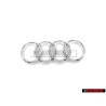 Γνήσιο Audi Δαχτυλίδια Εμπρόσθιο Σήμα Έμβλημα Μάσκας Χρωμέ - 4M0853605 2ZZ