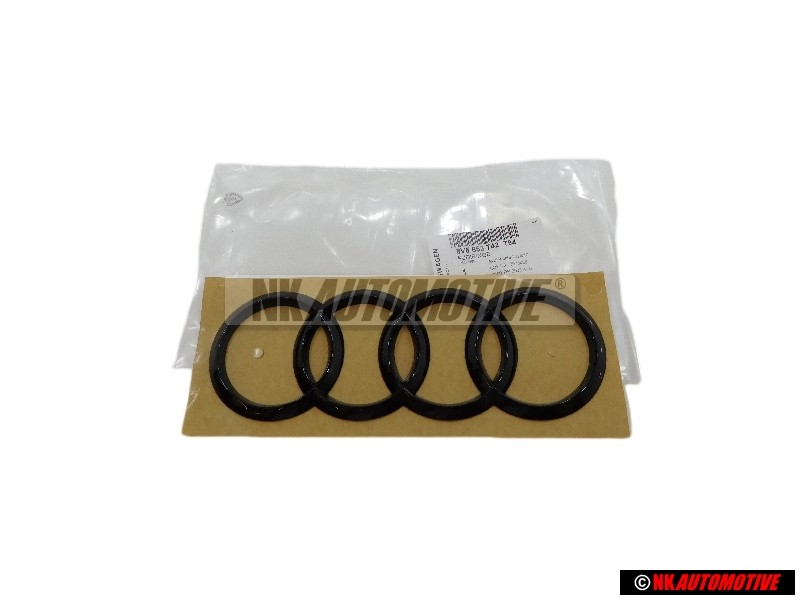 Γνήσιο Audi Δαχτυλίδια Οπίσθιο Σήμα Έμβλημα Μάυρο - 8V5853742 T94
