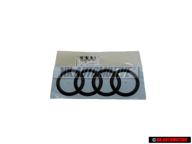 Γνήσιο Audi Δαχτυλίδια Οπίσθιο Σήμα Έμβλημα Μάυρο - 8V0853742B T94
