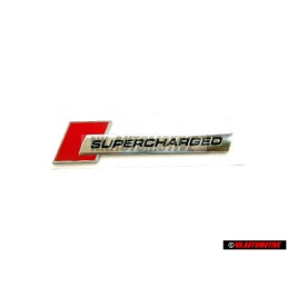 Γνήσιο Audi SUPERCHARGED Πλαϊνό Σήμα Έμβλημα Χρωμέ Κόκκινο - 4F0853601A 2ZZ