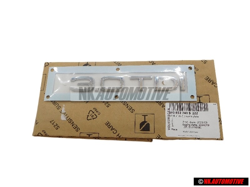 Γνήσιο Audi 3.0 TDI Οπίσθιο Σήμα Έμβλημα Χρωμέ - 4F0853743B 2ZZ