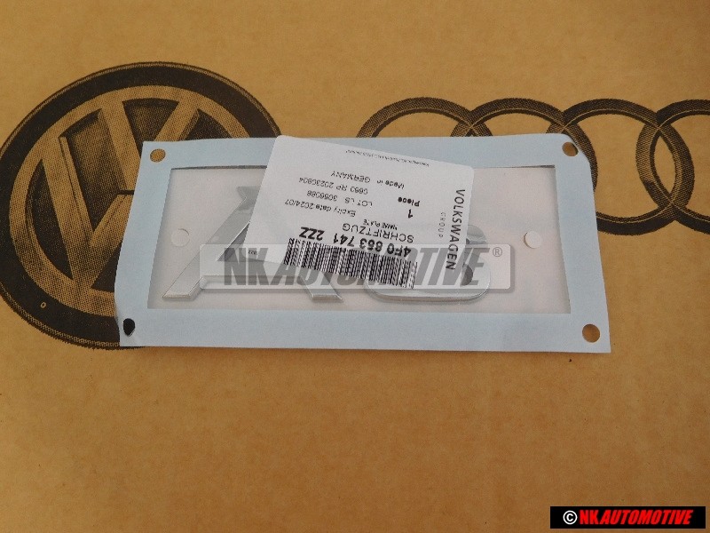 Γνήσιο Audi A6 Οπίσθιο Σήμα Έμβλημα Χρωμέ - 4F0853741 2ZZ