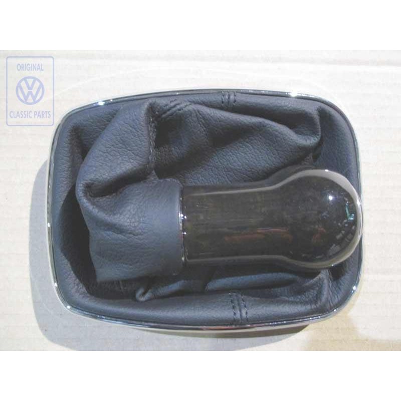 Γνήσιο VW Κομβίο Μοχλού Επιλογής Ξύλο Με Επένδυση Μοχλού Δέρμα - 1J0711113BLMBK