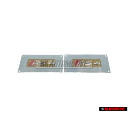 2x Γνήσιο Audi RS4 Πλαϊνό Σήμα Έμβλημα Χρωμέ Κόκκινο - 8E0853601