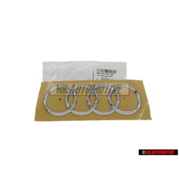 Γνήσιο Audi Δαχτυλίδια Οπίσθιο Σήμα Έμβλημα Χρωμέ - 8F0853742 2ZZ