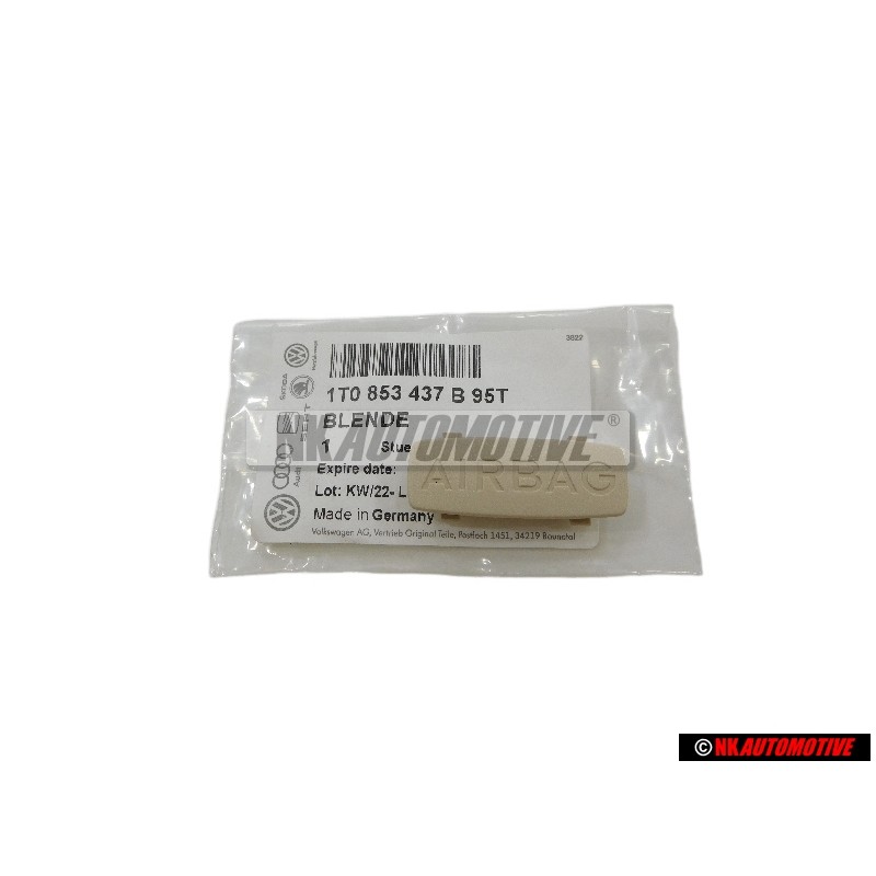 Γνήσιο VW Διάφραγμα Με Σήμα Μάρκας Cornsilk Μπεζ - 1T0853437B 95T