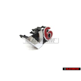 Γνήσιο VW V6 Εμπρόσθιο Σήμα Έμβλημα Μάσκας Χρωμέ Κόκκινο - 1J6853679E GQF
