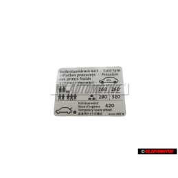 Γνήσιο VW Πινακίδα Υπόδειξης - 1K0010682N