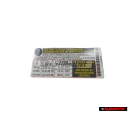 Γνήσιο VW Πινακίδα Για Πίεση Ελαστικών - 1K0010466R