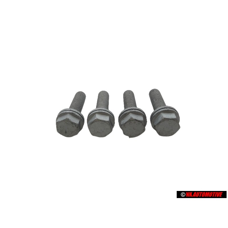 4x Γνήσιο VW Ραβδωτή Αυτασφαλιζόμενη Βίδα - N 91084901