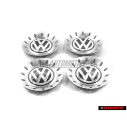 4x Γνήσιο VW Τάσι Τροχού Χρώμιο Brillant/Γκρι Dolomit - 1C0601149B GRB