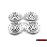 4x Γνήσιο VW Τάσι Τροχού Χρώμιο Brillant/Γκρι Dolomit - 1C0601149B GRB
