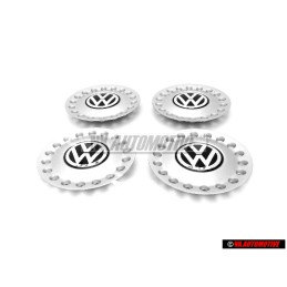 4x Γνήσιο VW Διακοσμητικό Καπάκι Τροχού Χρώμιο Γκρι Dolomit - 1C0601149A GRB