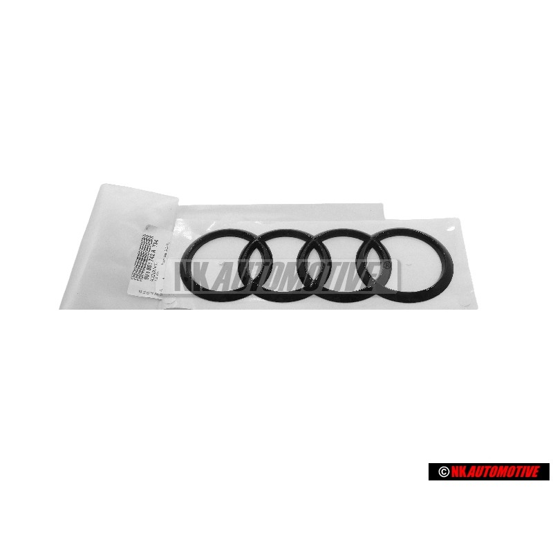 Γνήσιο Audi Δαχτυλίδια Οπίσθιο Σήμα Έμβλημα Μάυρο - 8V4853742A T94