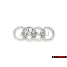 Γνήσιο Audi Δαχτυλίδια Εμπρόσθιο Σήμα Έμβλημα Μάσκας Χρωμέ - 8X0853605