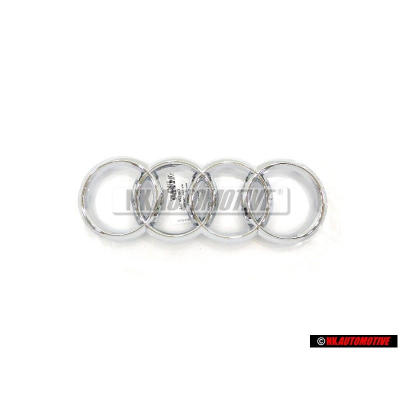 Γνήσιο Audi Δαχτυλίδια Εμπρόσθιο Σήμα Έμβλημα Μάσκας Χρωμέ - 8X0853605