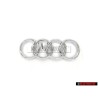 Γνήσιο Audi Δαχτυλίδια Εμπρόσθιο Σήμα Έμβλημα Μάσκας Χρωμέ - 8X0853605