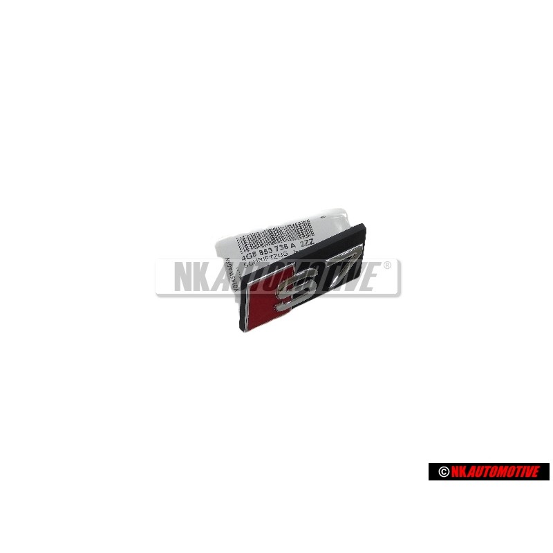 Γνήσιο Audi S7 Οπίσθιο Σήμα Έμβλημα Μάυρο Χρωμέ Κόκκινο - 4G8853736A 2ZZ