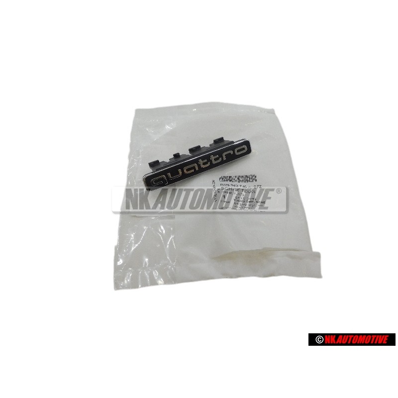 Γνήσιο Audi QUATTRO Οπίσθιο Σήμα Έμβλημα Μάυρο Χρωμέ - 8W6853736A 2ZZ