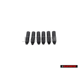 6x Γνήσιο VW Καπάκι Σατινέ Μαύρο - 311867649 01C