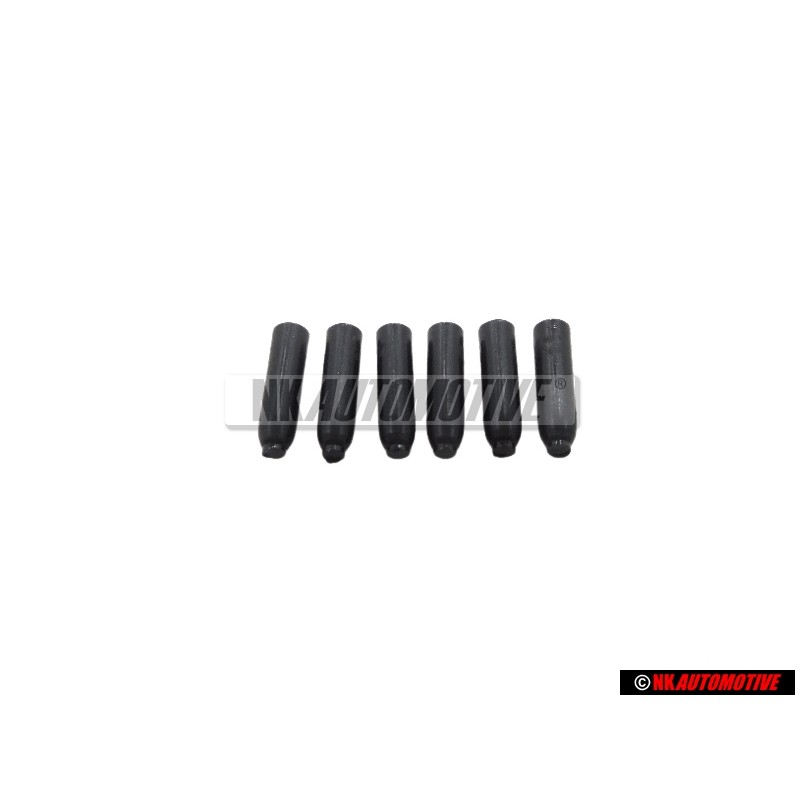 6x Γνήσιο VW Καπάκι Σατινέ Μαύρο - 311867649 01C