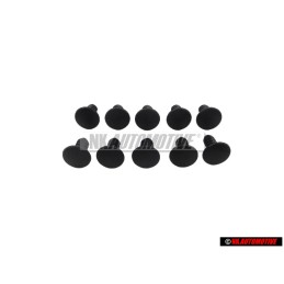 10x Γνήσιο VW Κλιπ Σατινέ Μαύρο - 823863203 01C