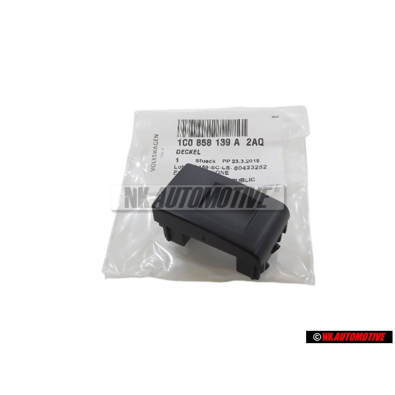 Γνήσιο VW Τυφλό Καπάκι Μαύρο - 1C0858139A 2AQ