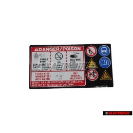 Γνήσιο VW Πινακίδα Υπόδειξης - 1J0010278R