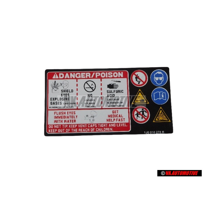 Γνήσιο VW Πινακίδα Υπόδειξης - 1J0010278R