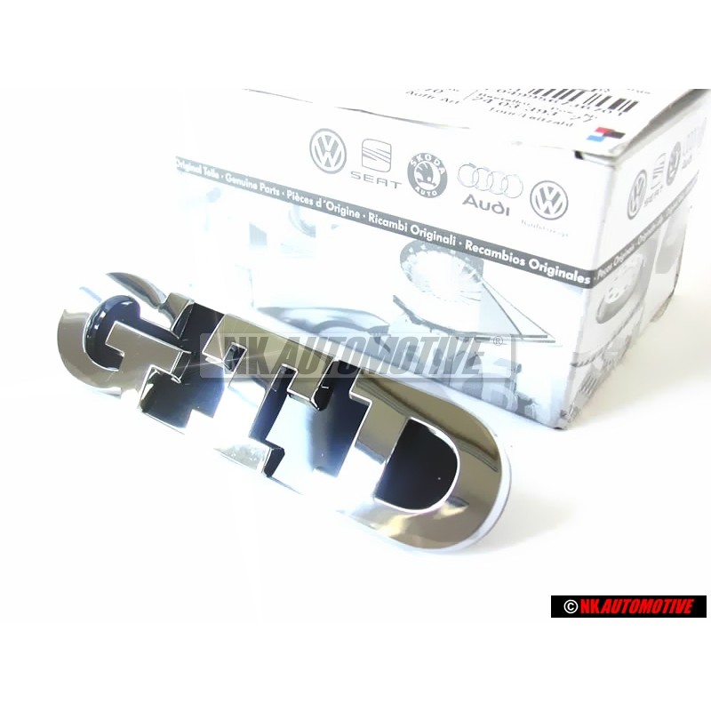 Γνήσιο VW GTD Εμπρόσθιο Σήμα Έμβλημα Μάσκας Χρωμέ - 5K0853679 739