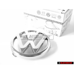 Γνήσιο VW Εμπρόσθιο Σήμα Έμβλημα Μάσκας Χρωμέ - 325853601 739